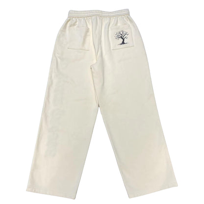 Cream Straight Leg Sweats